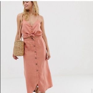 Rhythm Button Down Midi Skirt